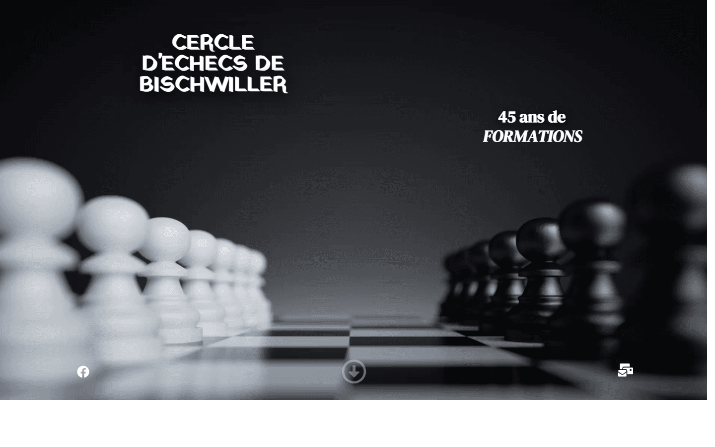 Page d'accueil du site du Cercle d'Échecs de Bischwiller